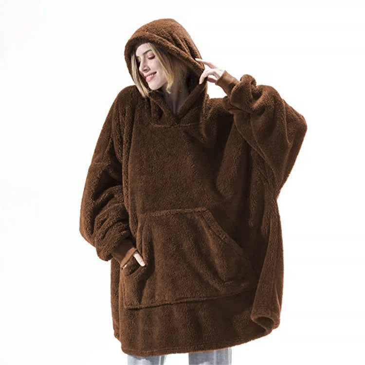 Oversized Plush Wearable Blanket Hoodie