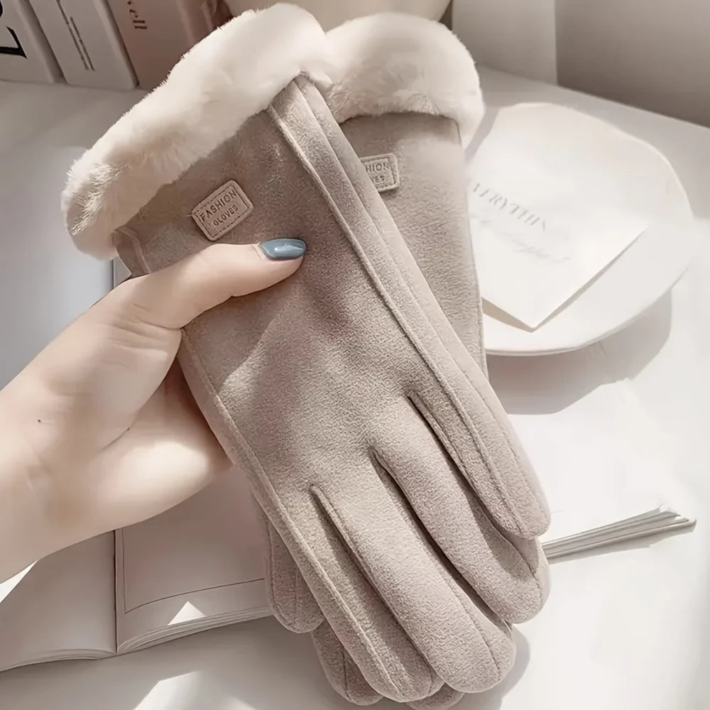 Plush Lined Touchscreen Winter Gloves