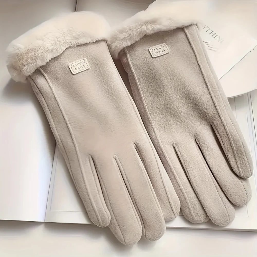 Plush Lined Touchscreen Winter Gloves