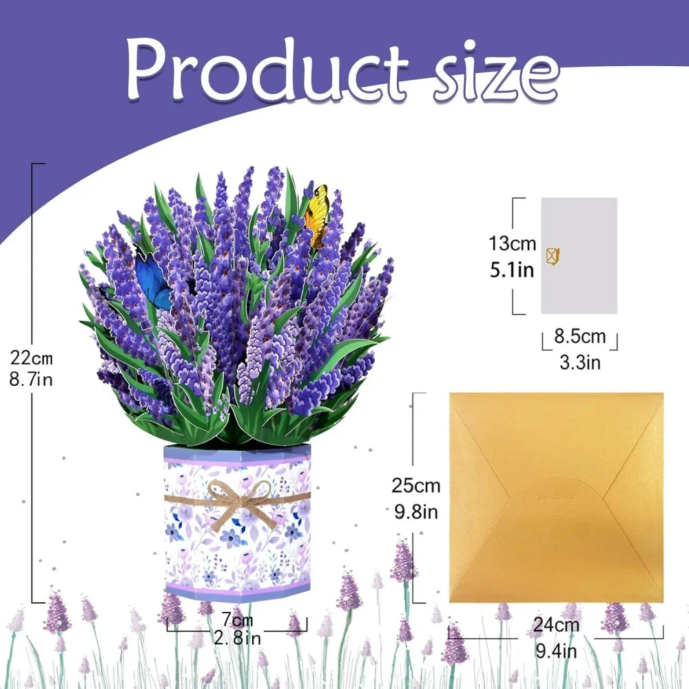Pop-up flower bouquet card - view 4