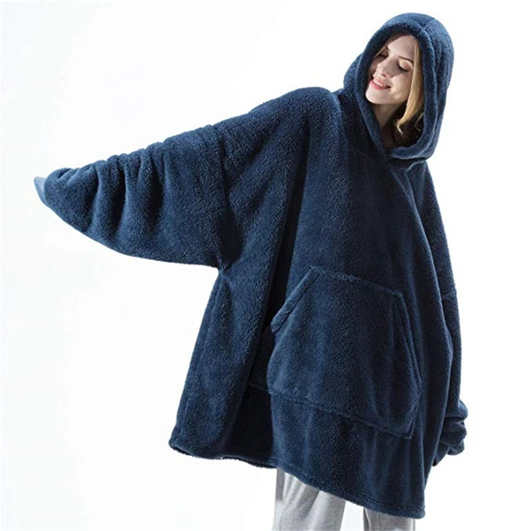Oversized Plush Wearable Blanket Hoodie